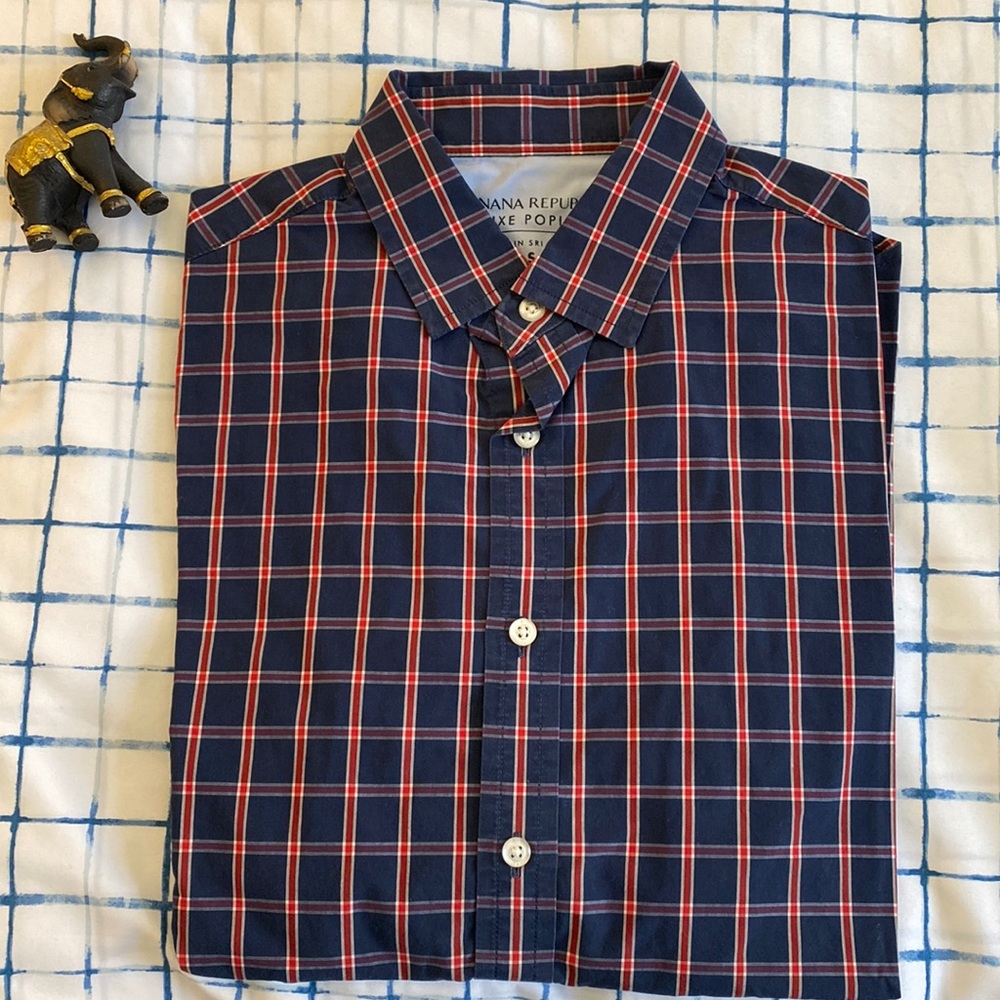 Banana republic luxe poplin grant slim fit small